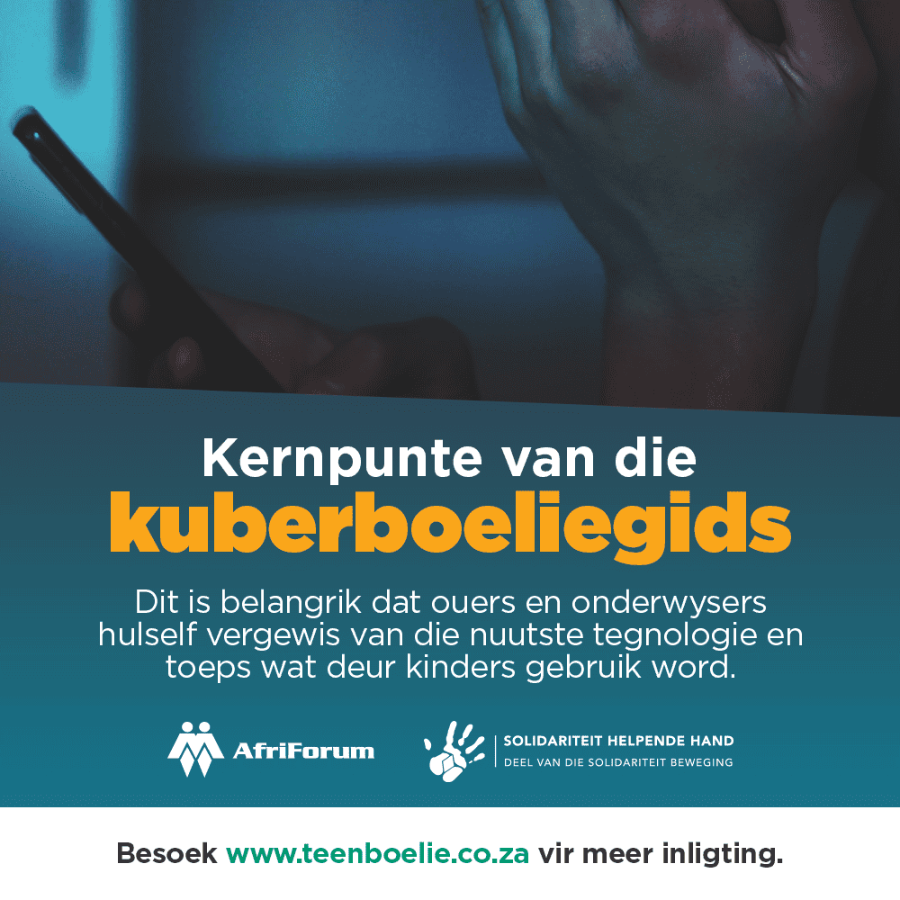 Kuberboeliegids Bekendgestel Vir Bewusmaking Oor Gevare Van Tegnologie Kuberboeliegids Bekendgestel Vir Bewusmaking Oor Gevare Van Tegnologie