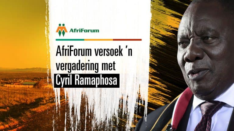 AfriForum versoek dringende vergadering met Ramaphosa