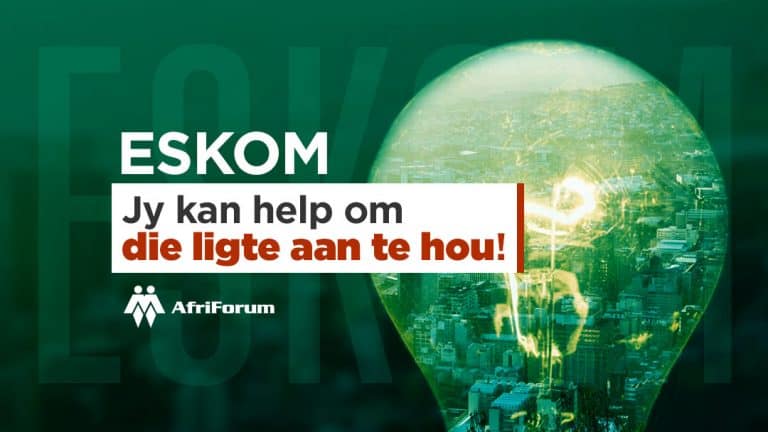 Help AfriForum se Klerksdorp- en Stilfontein-tak om die ligte aan te hou