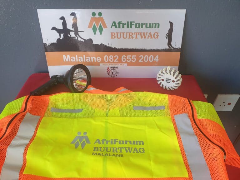 AfriForum’s Malalane neighbourhood watch receives equipment   