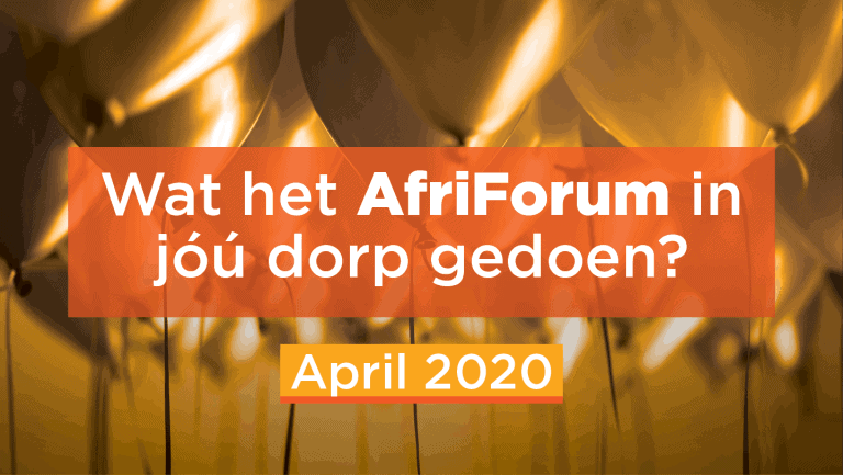 AFRIFORUM-SUKSESSE: APRIL 2020