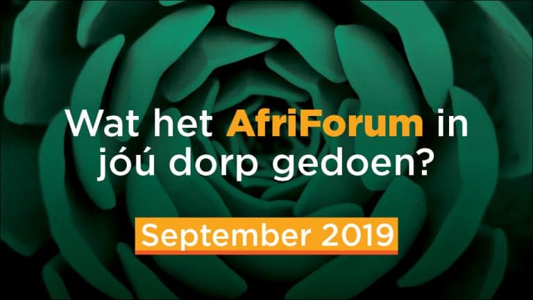 AFRIFORUM-SUKSESSE: SEPTEMBER 2019