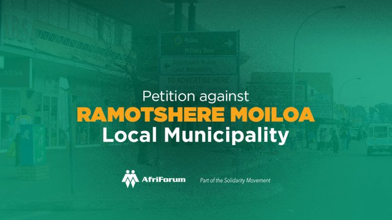 Petition against Ramotshere Moiloa Local Municipality