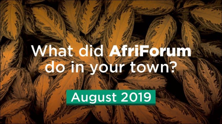 AFRIFORUM- SUCCESS: AUGUST 2019