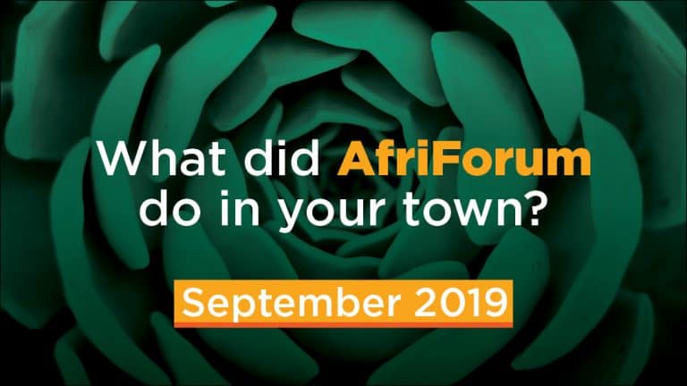 AFRIFORUM- SUCCESS: SEPTEMBER 2019