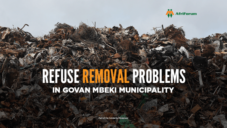 REFUSE REMOVAL PROBLEMS IN GOVAN MBEKI MUNICIPALITY