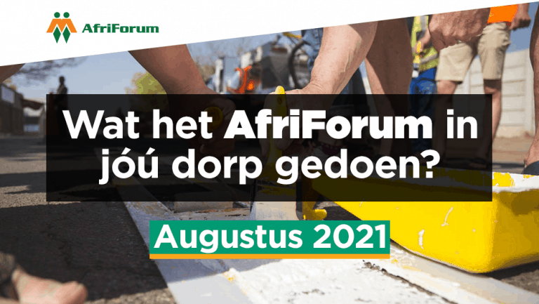 AFRIFORUM TAKSUKSESSE: AUGUSTUS 2021