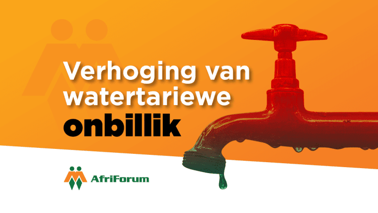 Verhoging van watertariewe onbillik