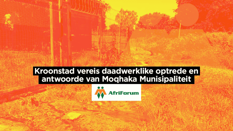 KROONSTAD VEREIS DAADWERKLIKE OPTREDE