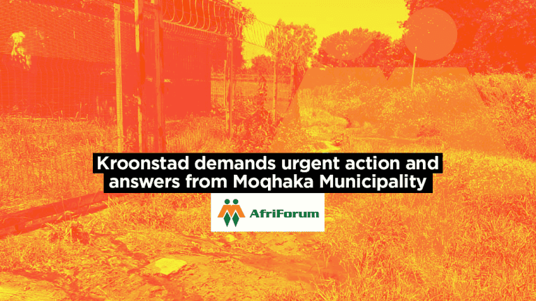 KROONSTAD DEMANDS URGENT ACTION