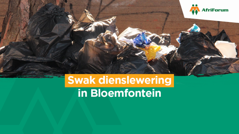 Swak dienslewering in Bloemfontein