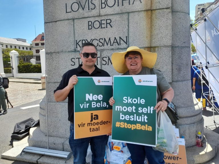 AfriForum protests against controversial Bela Bill at Parliament