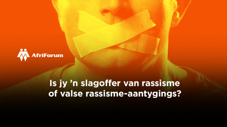 Valse rassisme-bewerings: AfriForum se privaatvervolgingseenheid is reg om vir die waarheid te veg