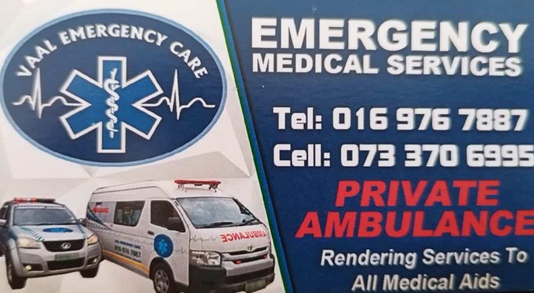 Gratis ambulansdienste vir Deneysville se AfriForum-lede