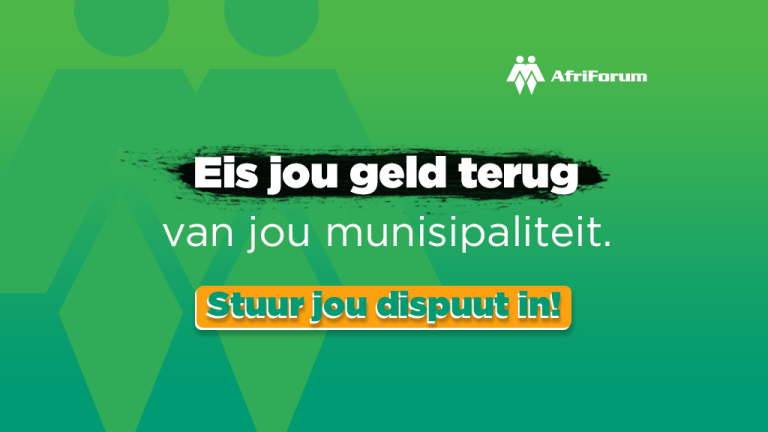 Eis jou geld terug van jou munisipaliteit.