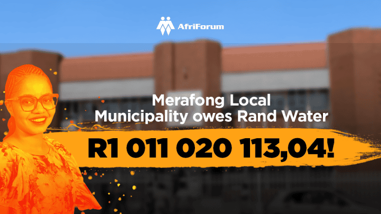 Merafong Local Municipality owes Rand Water R1 011 020 113.04!